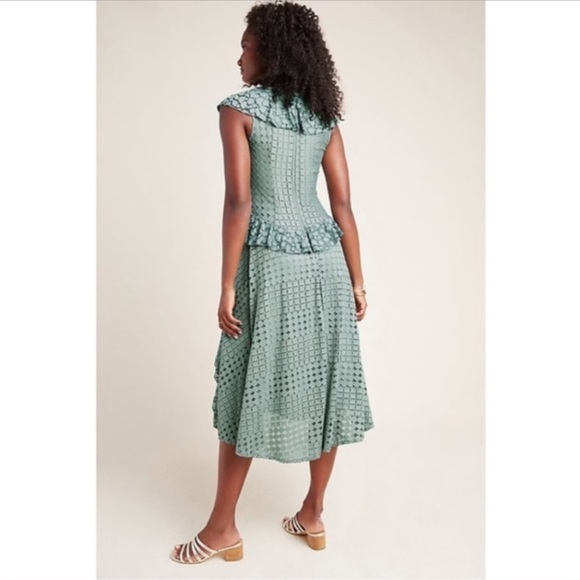 NWOT Anthropologie Antoinette Lace V Neck Midi Dress Size 6 - Picture 3 of 6